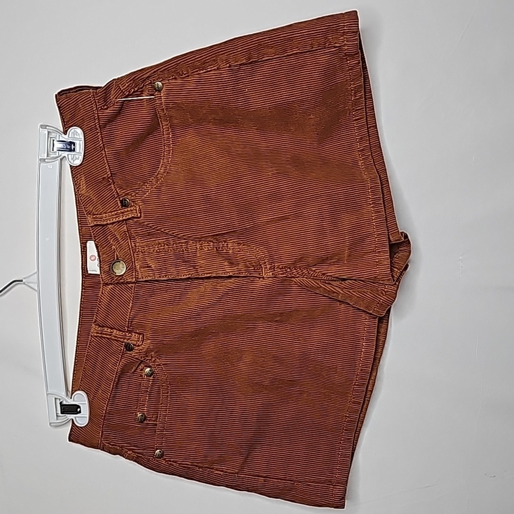 Sisstr evolution high waisted corduroy burnt orange brown shorts sz 30 (6)